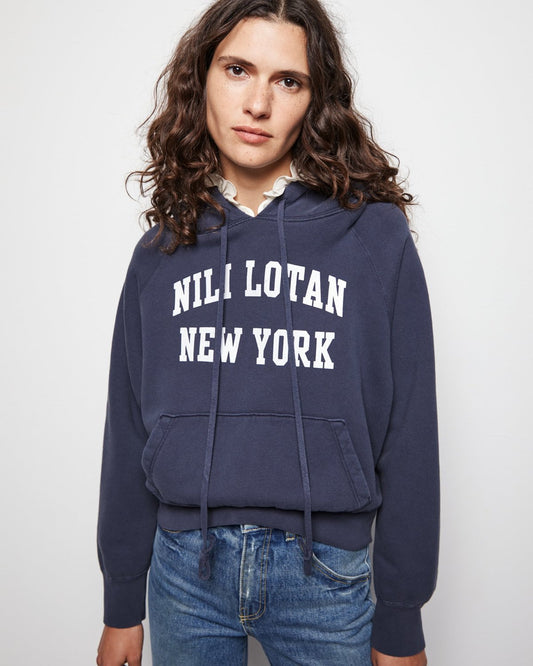 Nili Lotan Gracie Hoodie (Size M - Fits like a S) & LA sweatpant Faded Navy (Size XS) SET
