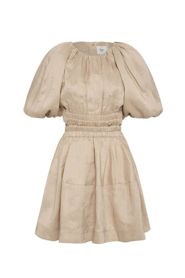 Aje Solitude Cutout Mini Dress in Beige - Size AUS 6 (US 2)