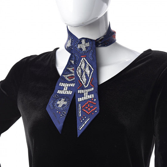 Hermes Twilly - Navy/White/Red