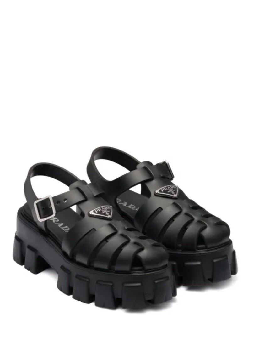 Prada Monolith platform sandals 9
