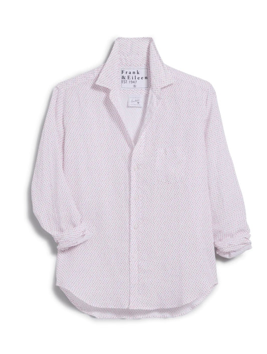 Frank & Eileen Linen shirt with red numbers XS