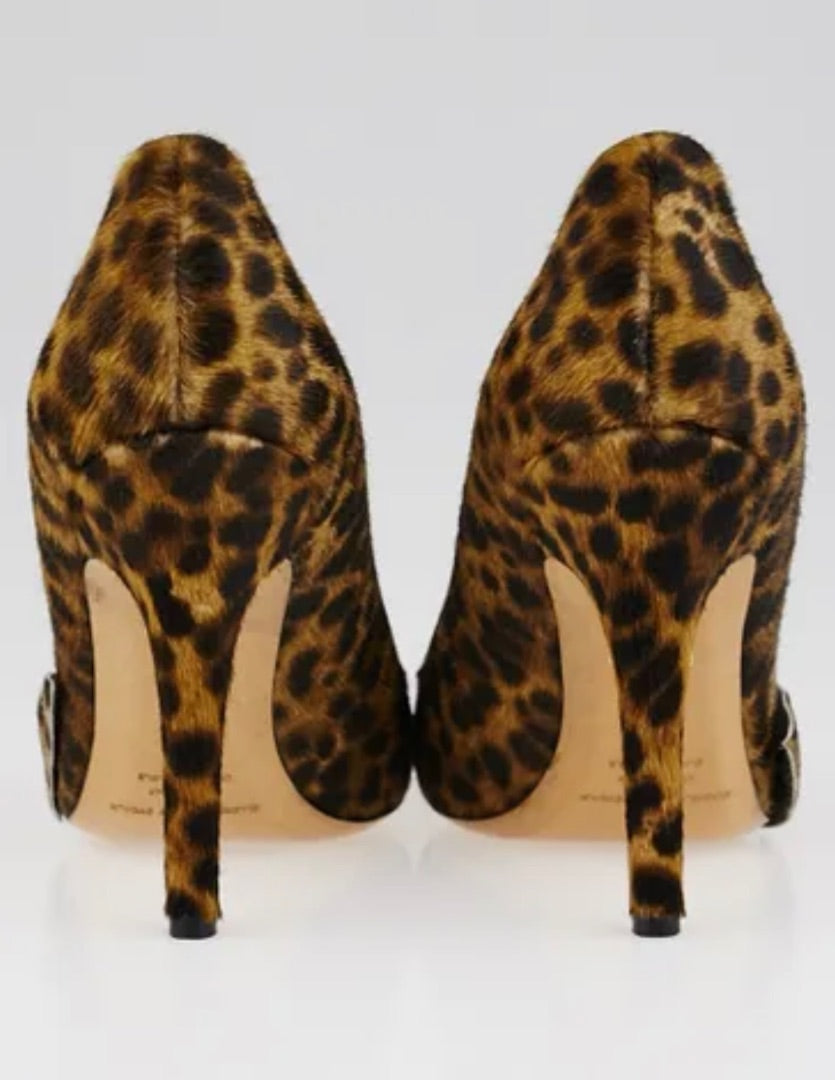 Isabel Marant Leopard Print Calf hair Pump 37
