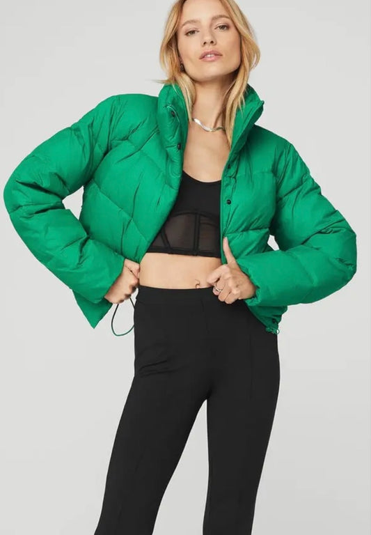 ALO Green Crop Puffy Coat S
