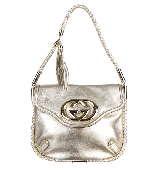Gucci Britt Tassel Bag Metallic