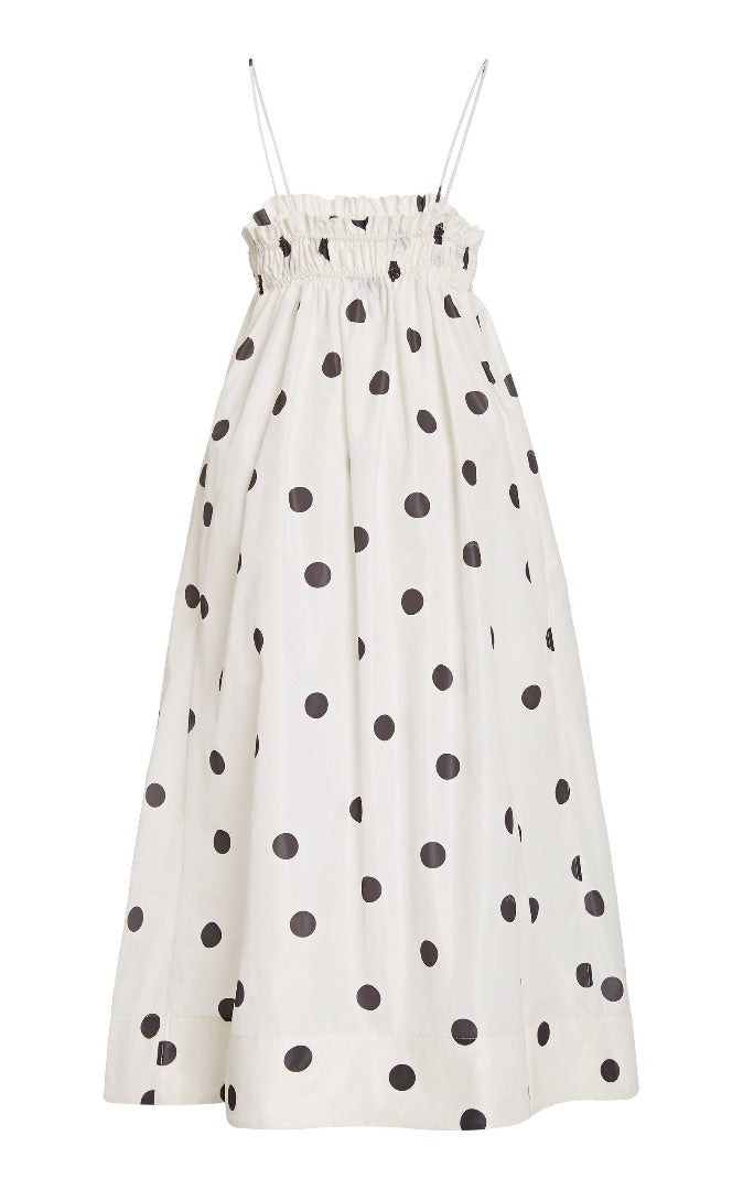 Ganni Midi Dress In Polka Dot Print 36