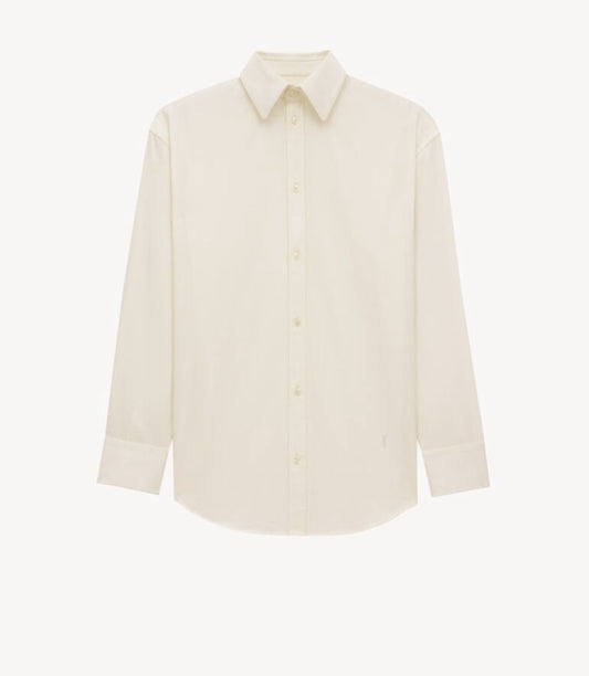 Saint Laurent Silk Shirt in Ivory - Size Small