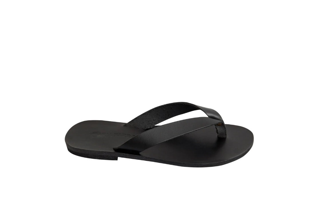 Maria Farro LEX Flip Flop in Black Leather - Size 38