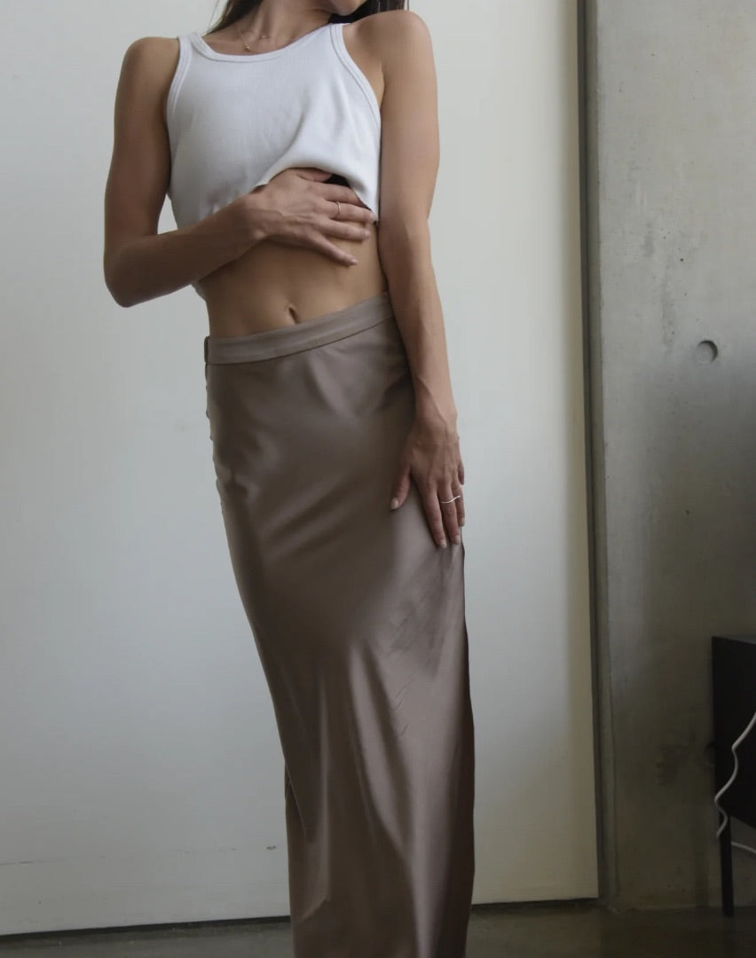 Stapl Studio Slit Skirt in Sand - Size S/M