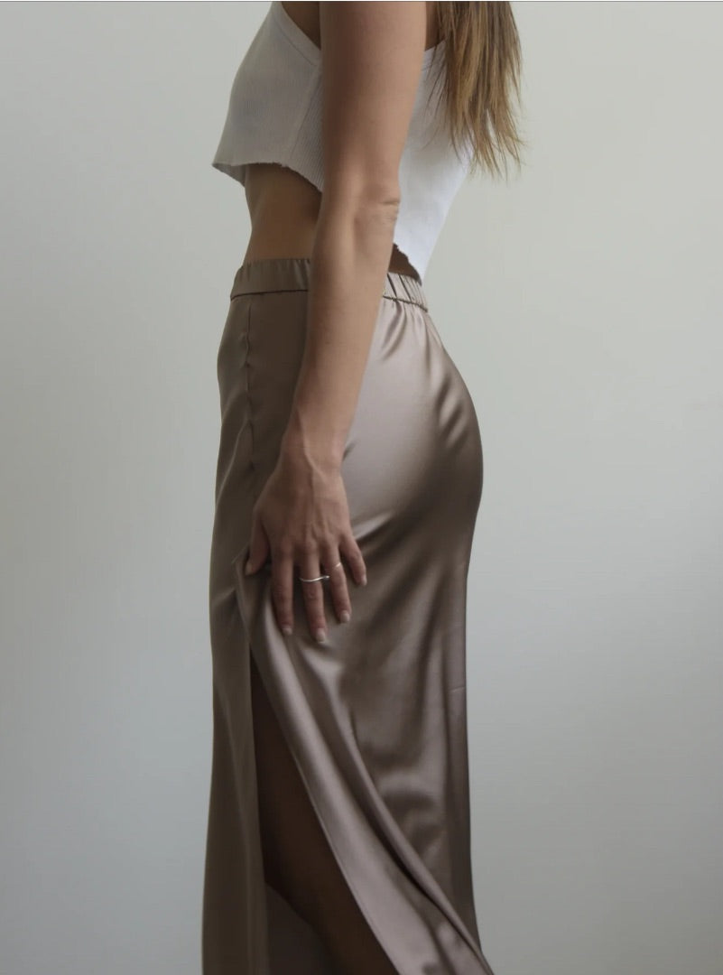 Stapl Studio Slit Skirt in Sand - Size S/M