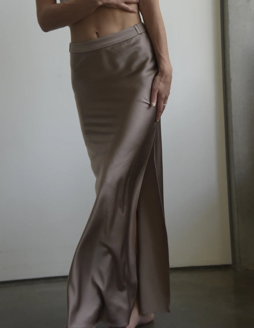 Stapl Studio Slit Skirt in Sand - Size S/M