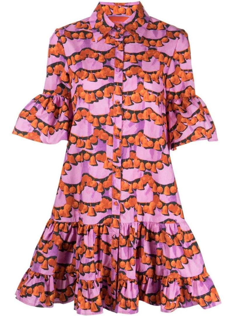 La DoubleJ Floral Pattern Choux Dress - Size Small