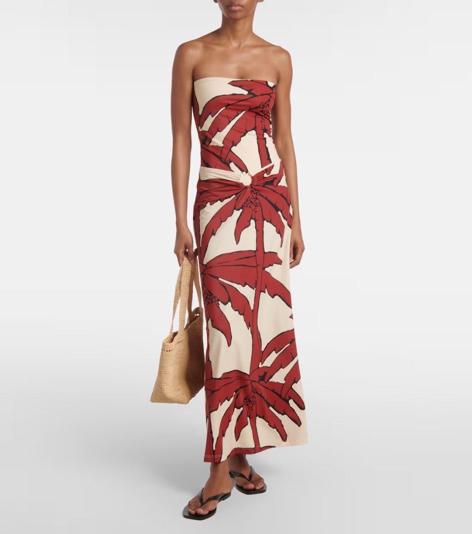 Johanna Ortiz Palms Breath Of Life Printed Midi Skirt - Size 4
