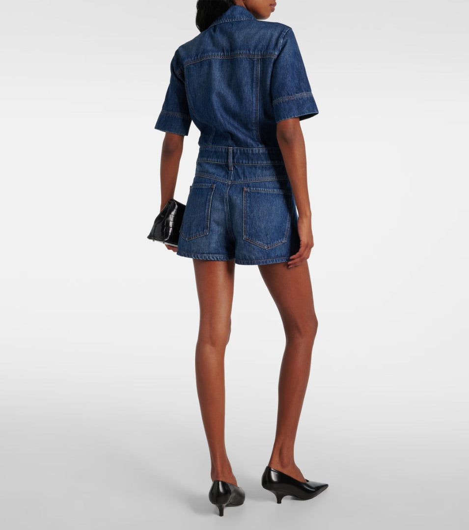 Sportmax Guglia Denim Jumpsuit - Size 4