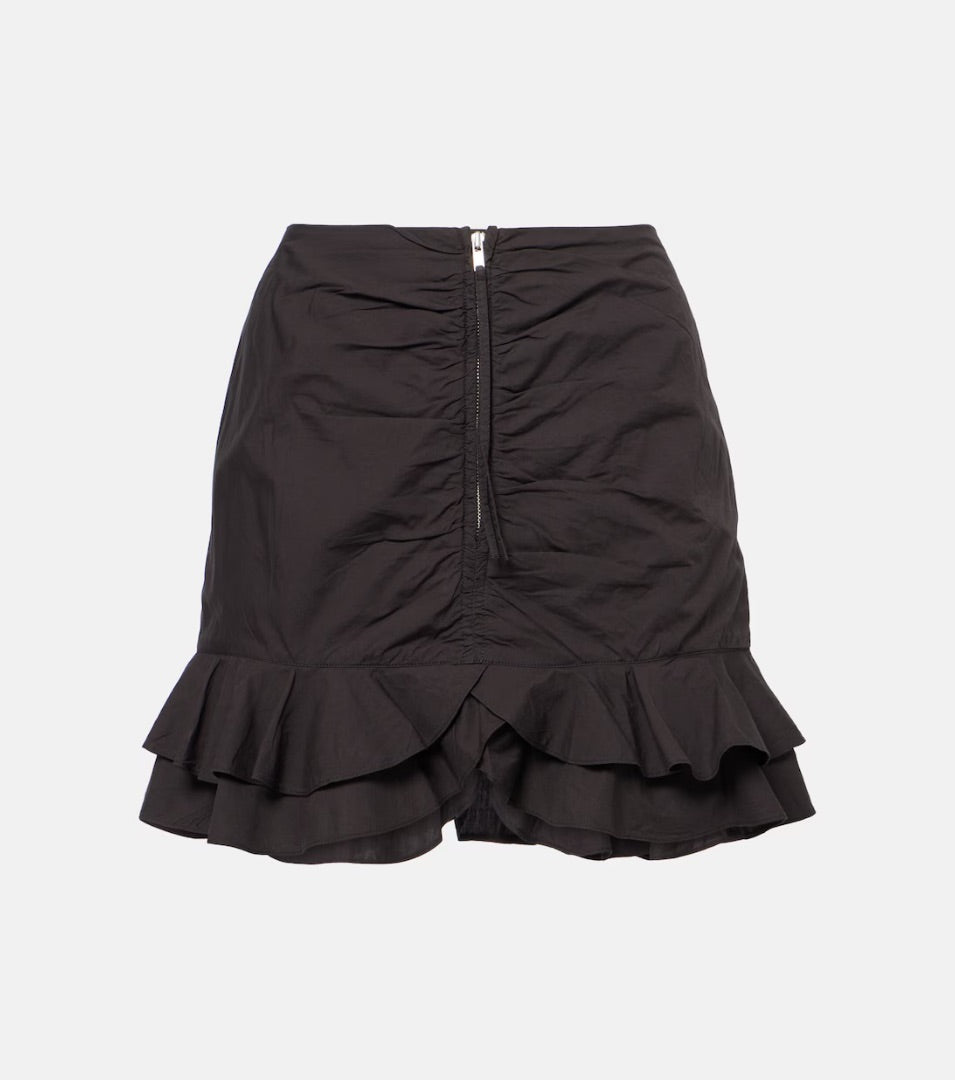 Isabel Marant Etoile Breenea Ruffled Cotton Miniskirt - Size 36