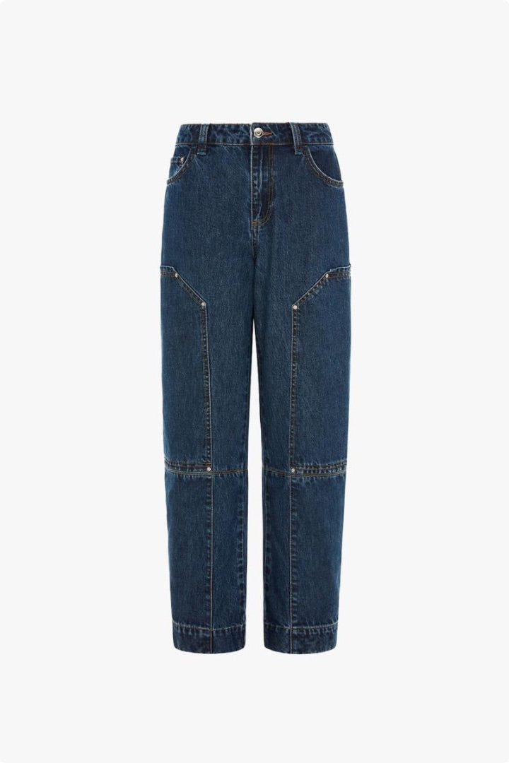 Aligne Frazer Slim Barrel Leg Jeans Dark Blue - Size 25 (Fits like a 24)