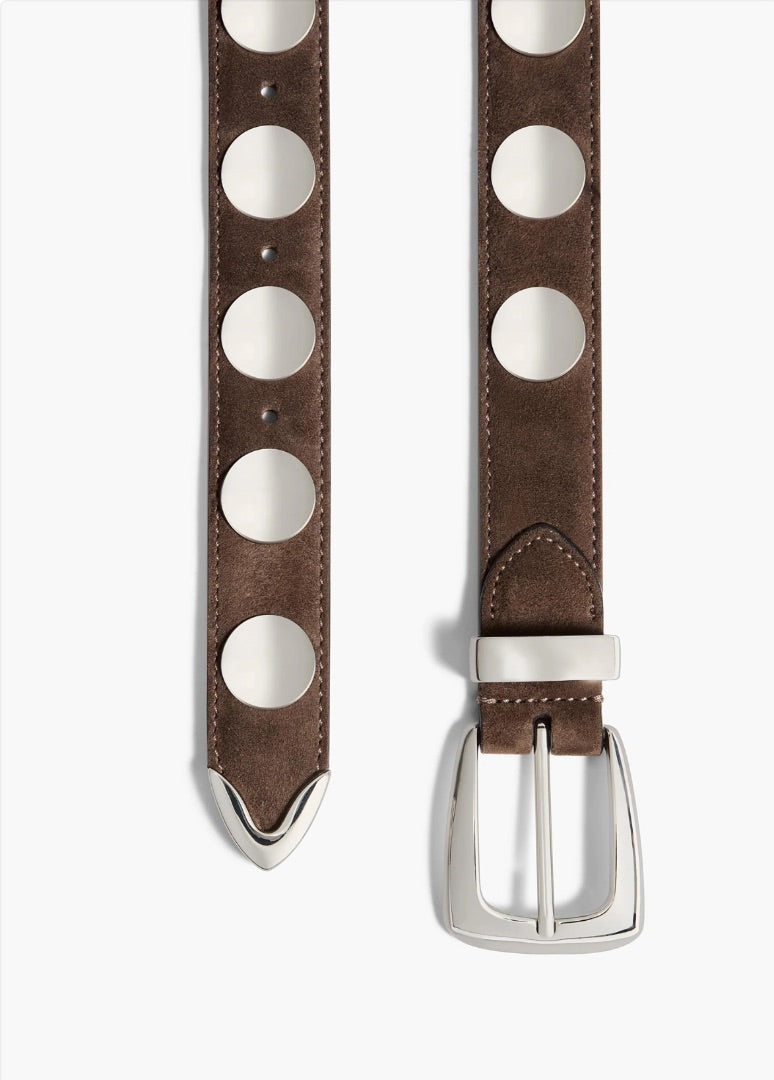 Khaite Benny Belt With Studs in Ebono BNWT - Size 80
