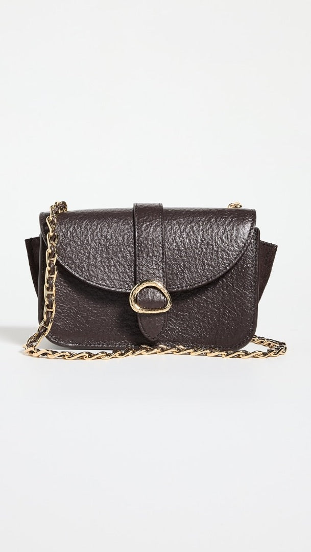 Ulla Johnson Esme Small Chain Crossbody Bag in Chocolate (Brand New)