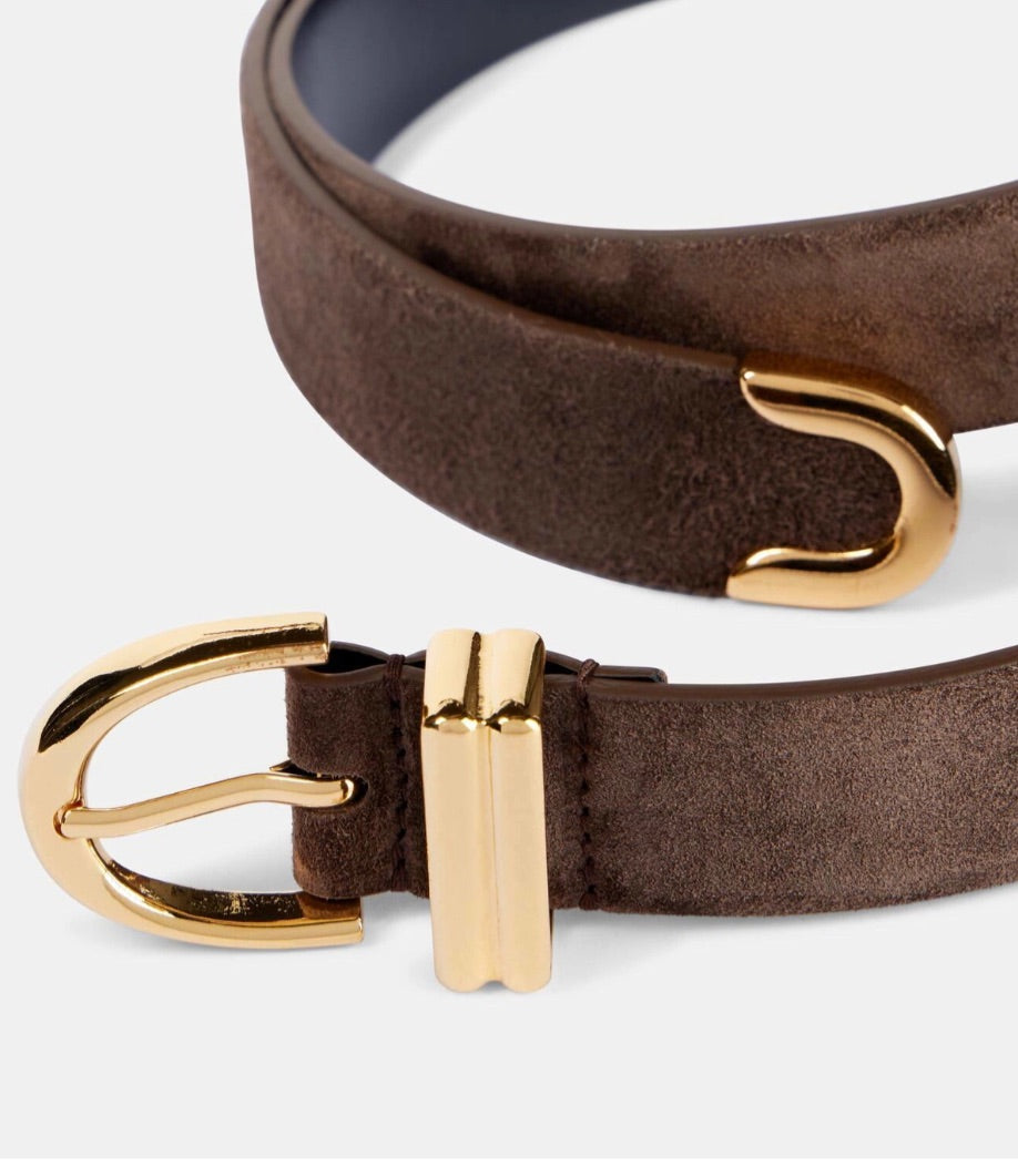Khaite Bambi Suede Belt - Size 80