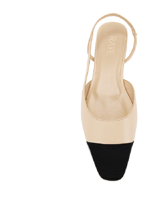 Raye Donit Flats in Nude/Black - Size 7 (Fits 7-7.5)