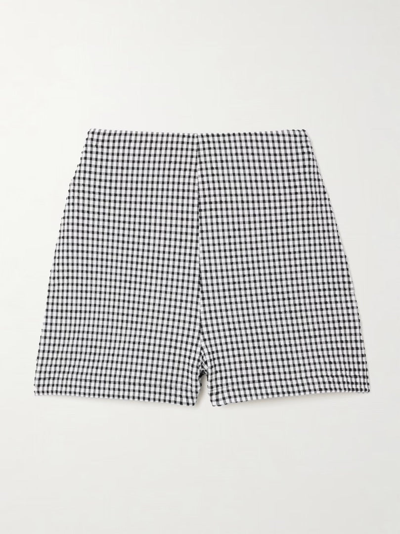 Róhe Gingham Bralette & Shorts Set - Size 34