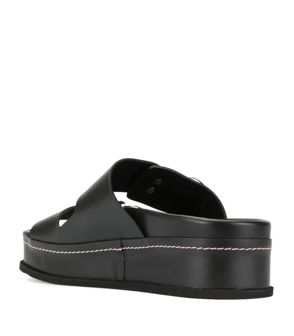 3.1 Phillip Lim Frieda Double Buckle Sandals in Black 37