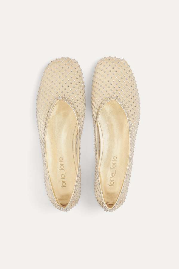 Forte Forte Mesh Ballerina Flats - Size 36 (Fits 36.5/7)
