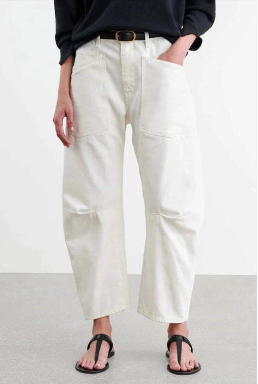 Nili Lotan Shon Jeans in Cream - Size 25