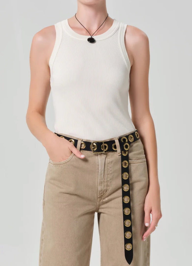 COH Cream Ribbed Tank - Size Small