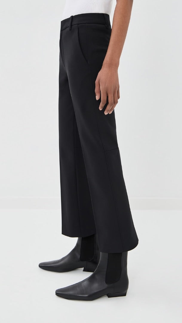 Tibi Compact Tech Knit Cropped Bootcut Pants in Black BNWT - Size 4