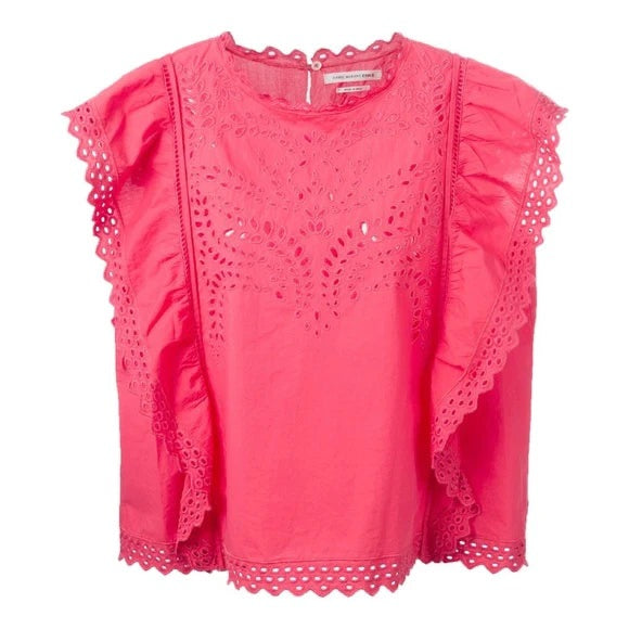 Isabel Marant Étoile 'Salvia' Broderie Anglaise Cotton Top - Size 36 (Fits like a M/L)
