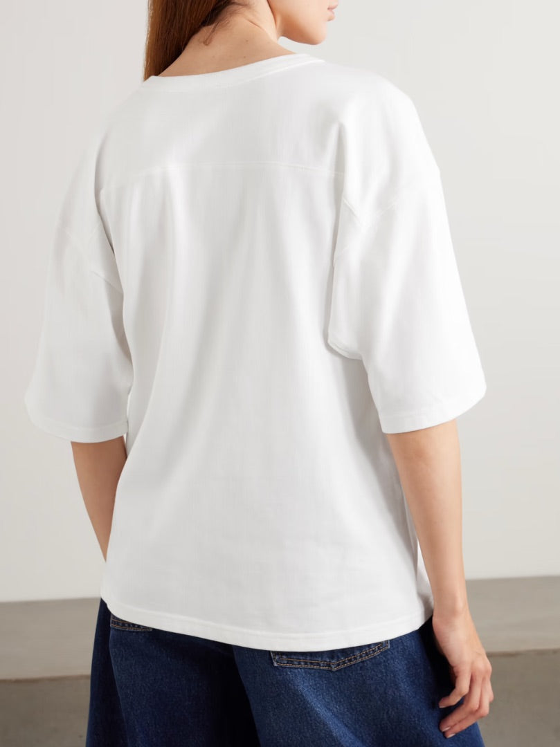St. Agni Match Paneled Organic Cotton-Jersey T-Shirt - Size XS/S