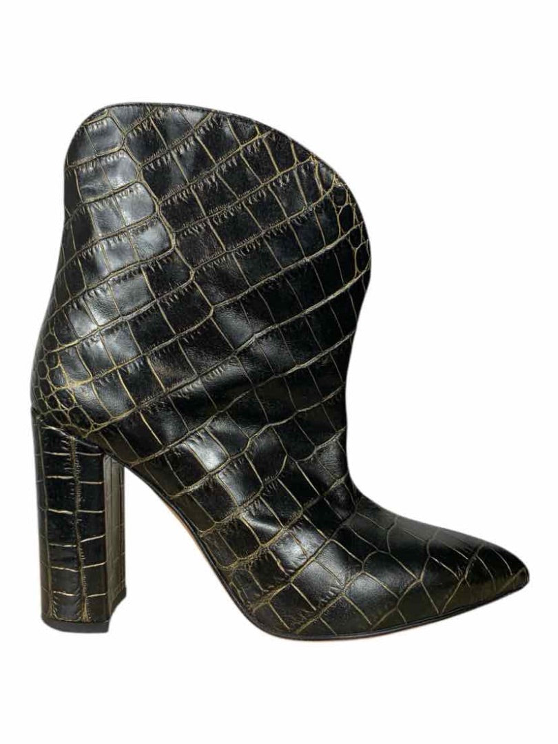 Paris Texas Brown Croc-Embossed Boots - Size 35.5