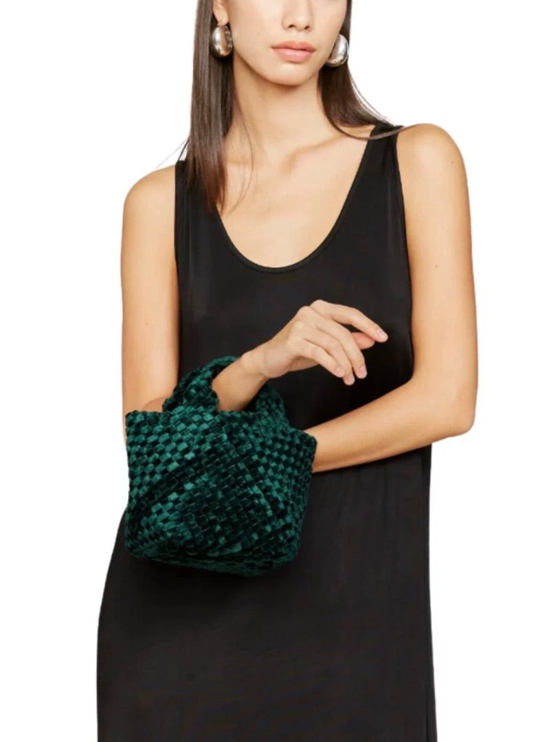 Naghedi St. Barths Petit Tote Velvet Emerald