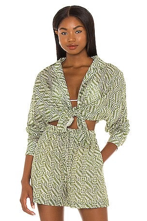 Tell Your Friends Cotton-Silk Blend Set in Nicci Print - Size XS