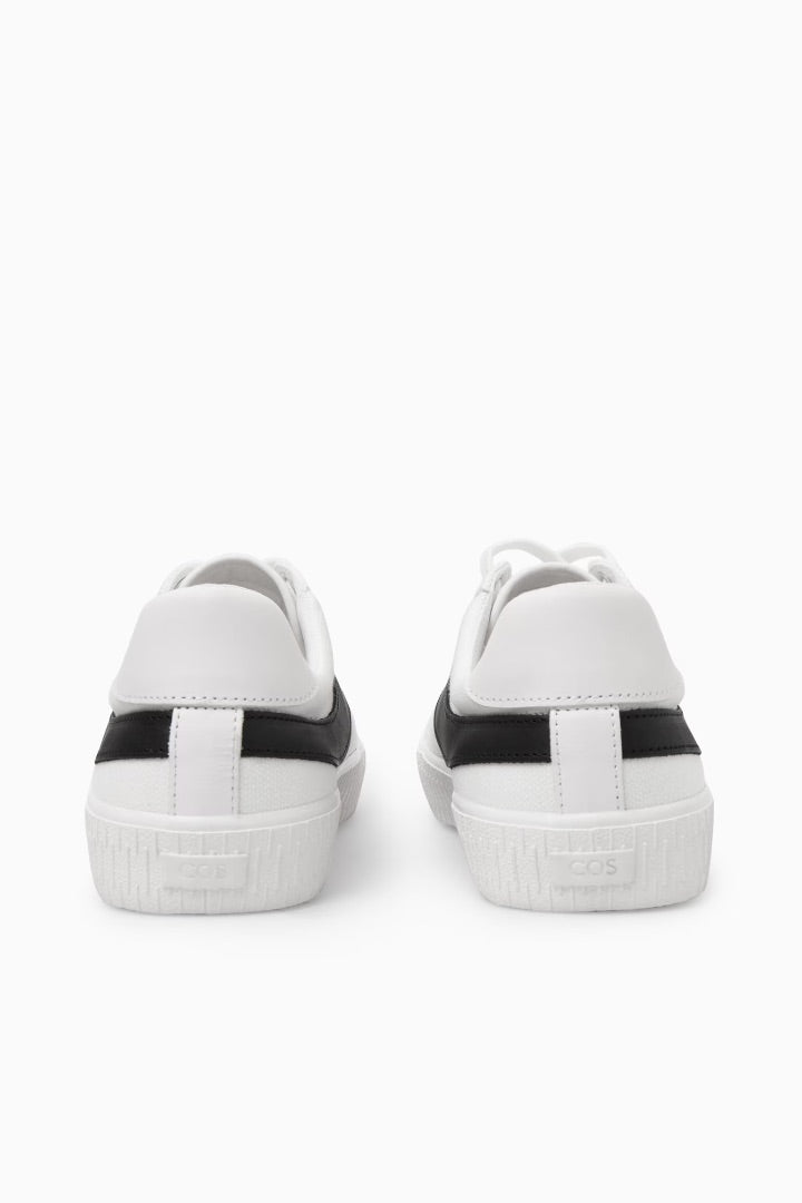 COS LEATHER-TRIMMED CANVAS TRAINERS 8