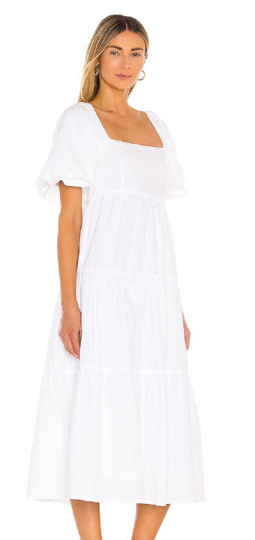 Faithful the Brand Kiona MIDI Dress White M no