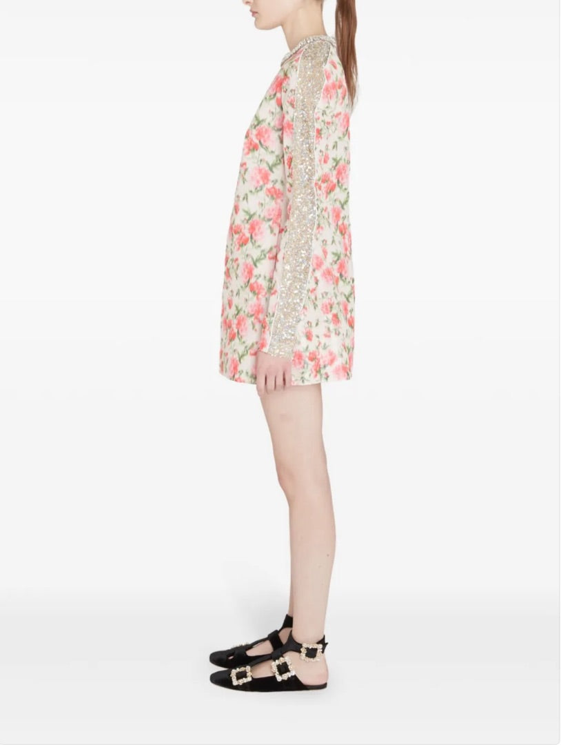 Giambattista Valli Botanical Longsleeve Dress 42 IT (Small)