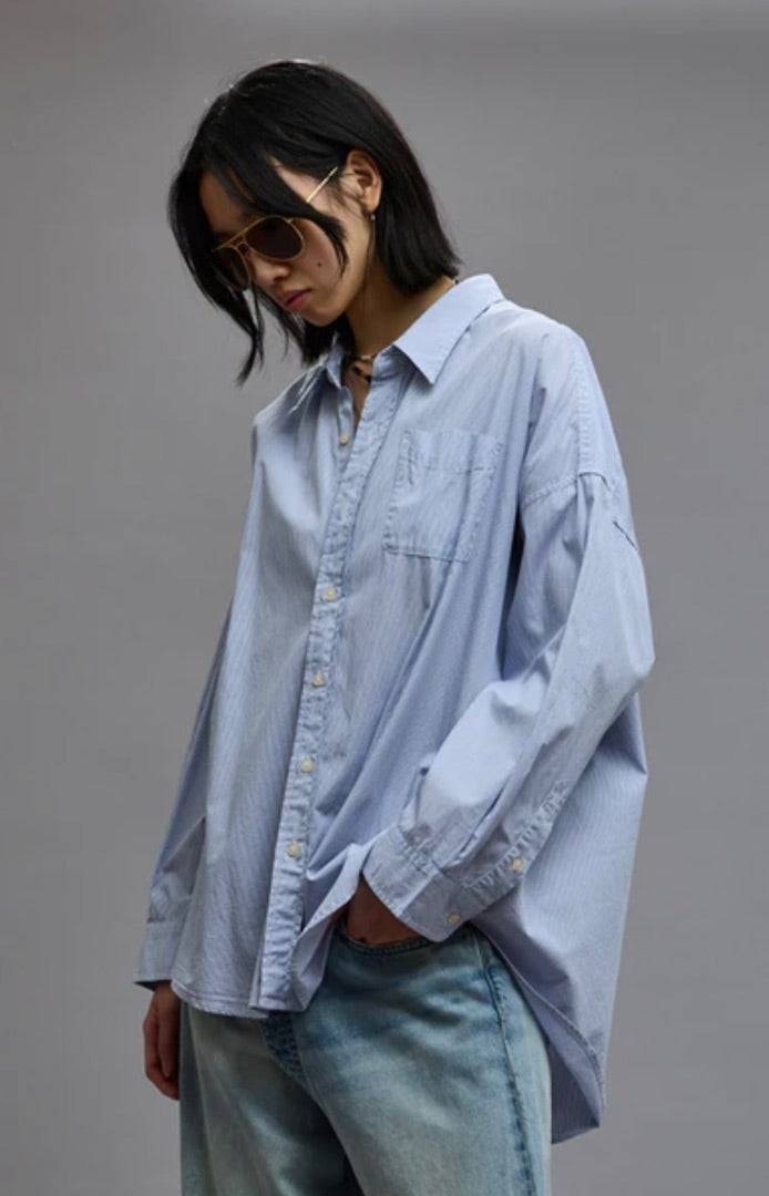 R13 Drop Neck Oxford Shirt S