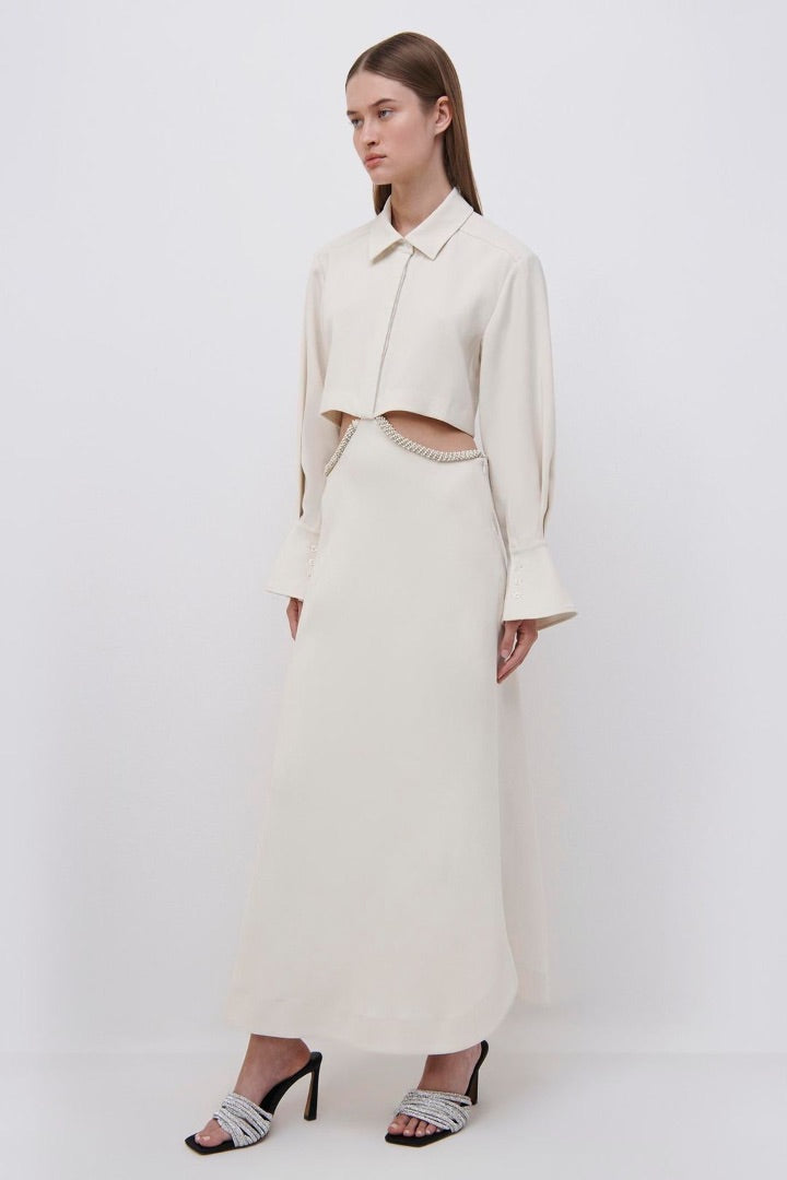 Simkhai Nikki Diamanté Midi Dress with Cutout 6