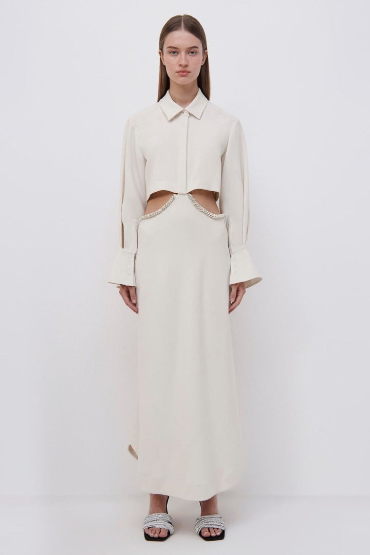 Simkhai Nikki Diamanté Midi Dress with Cutout 6