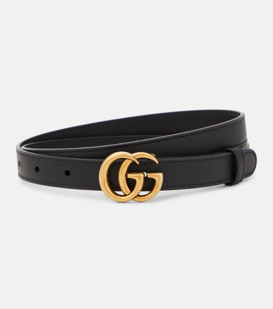 Gucci GG-buckle leather belt Gold 85