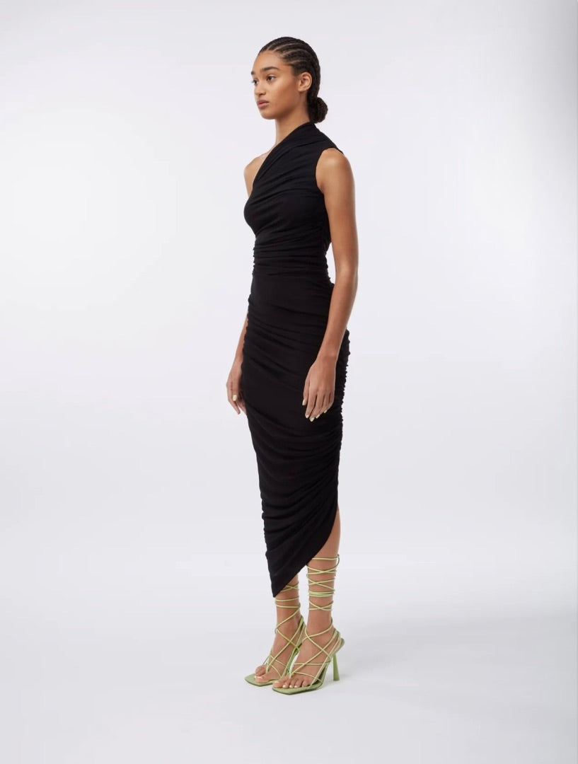 Gauge 81 IRA one shoulder draped jersey dress M