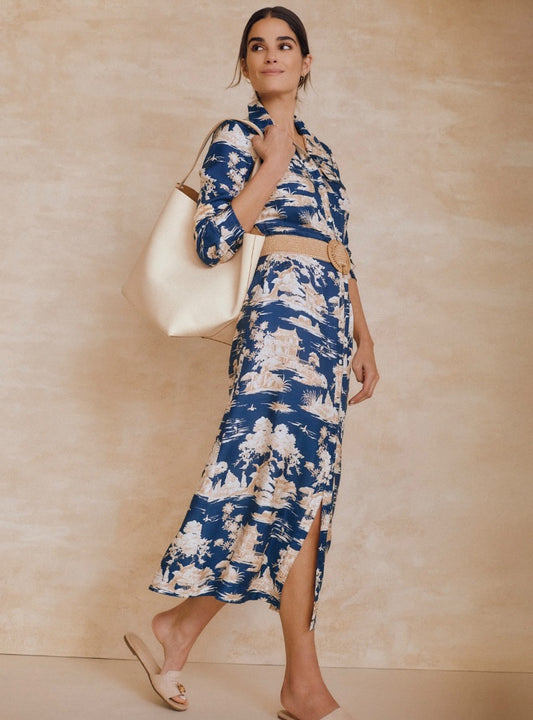 J. McLaughlin Kahlo Silk Blend Dress M