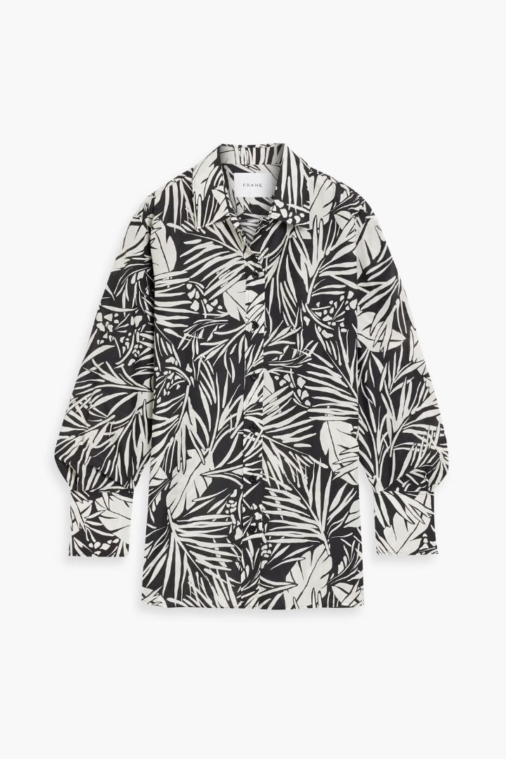 FRAME printed cotton silk top S