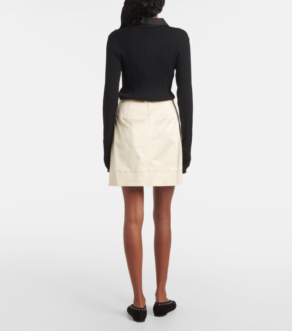 Toteme Cotton blend crepe mini skirt 34