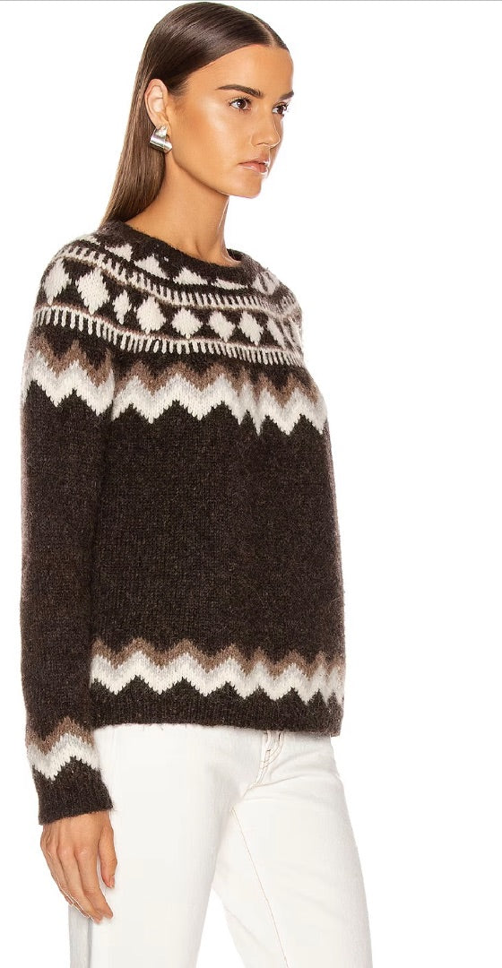 Nili Lotan Fair Isle Sweater Size XS/S