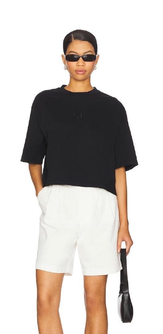 Anine Bing Myers Crop Tee S