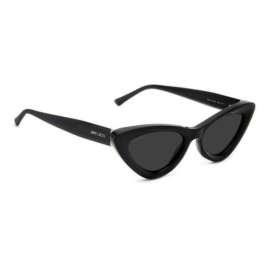 Jimmy Choo Addy Black Cat Eye Sunglasses with Glitter