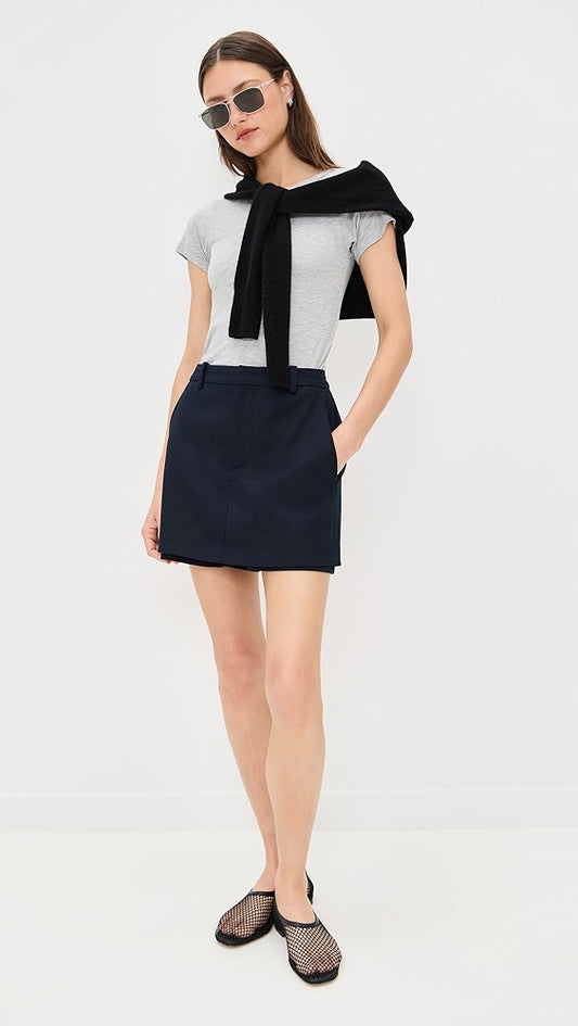 Vince Navy Stretch-Cotton Skort - Size 2 (fits like a 2/4)