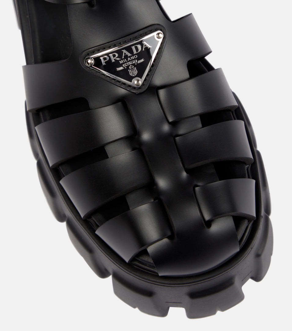 Prada Monolith platform sandals 9